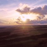 絶景アウトドア 秋の夕焼け くじゅう高原 紅葉ドローン映像4K 20181019 Drone video in Kuju plateau , Kuju moutain range